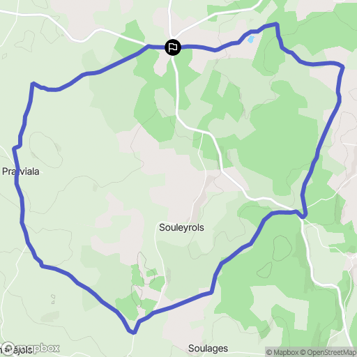 Peyre en Aubrac : carte du parcours de randonnée - France