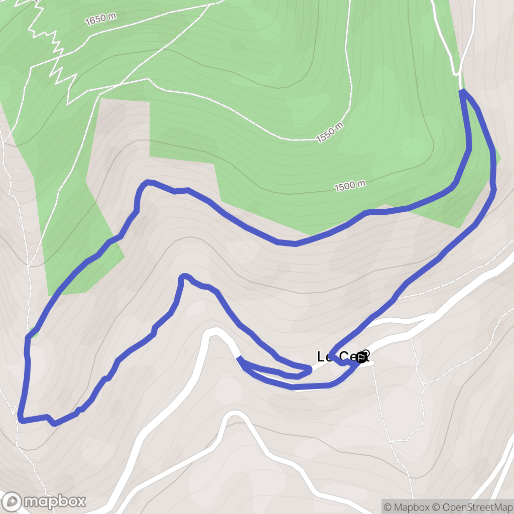 Auris : carte du parcours de randonnée - France