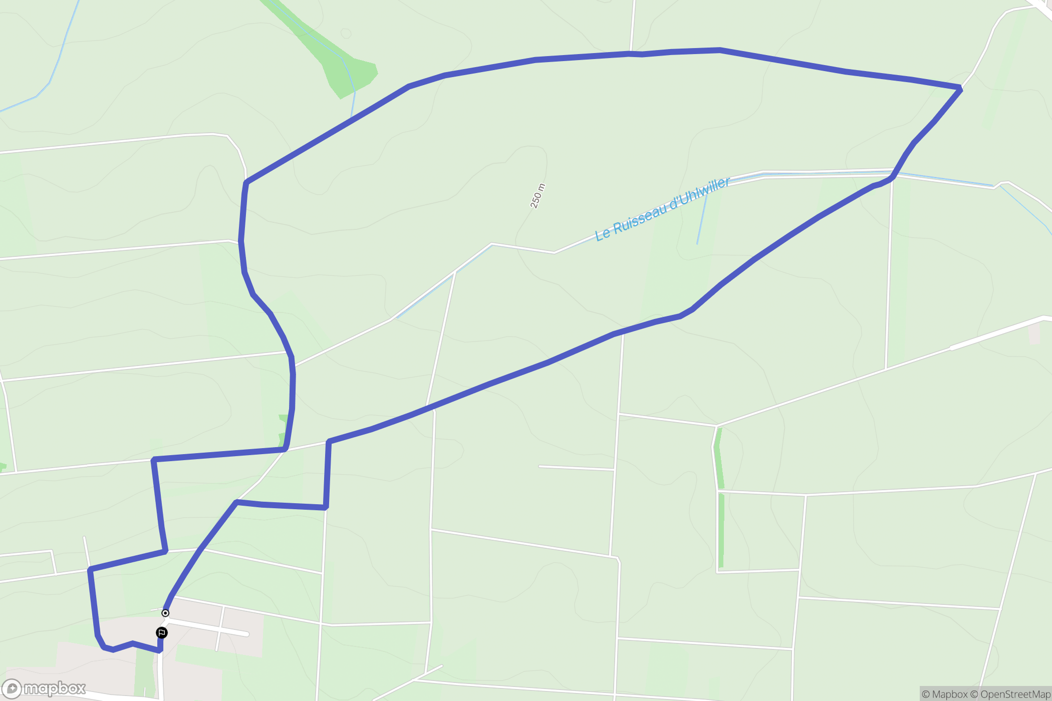 Morschwiller : carte du parcours de randonnée - France
