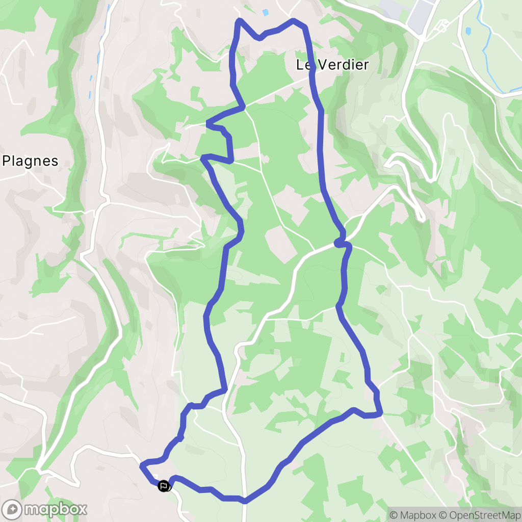 Causse-et-Diège : carte du parcours de randonnée - France