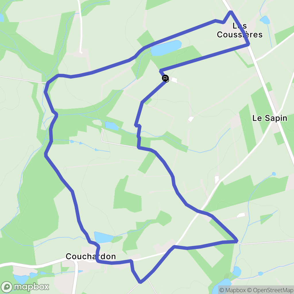 Bussière-Saint-Georges : carte du parcours de randonnée - France