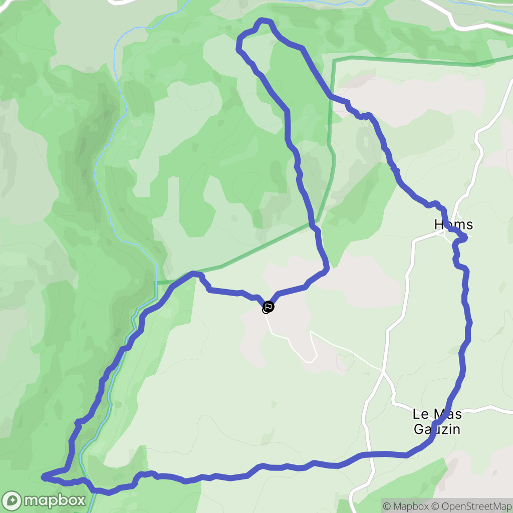 Campestre-et-Luc : carte du parcours de randonnée - France