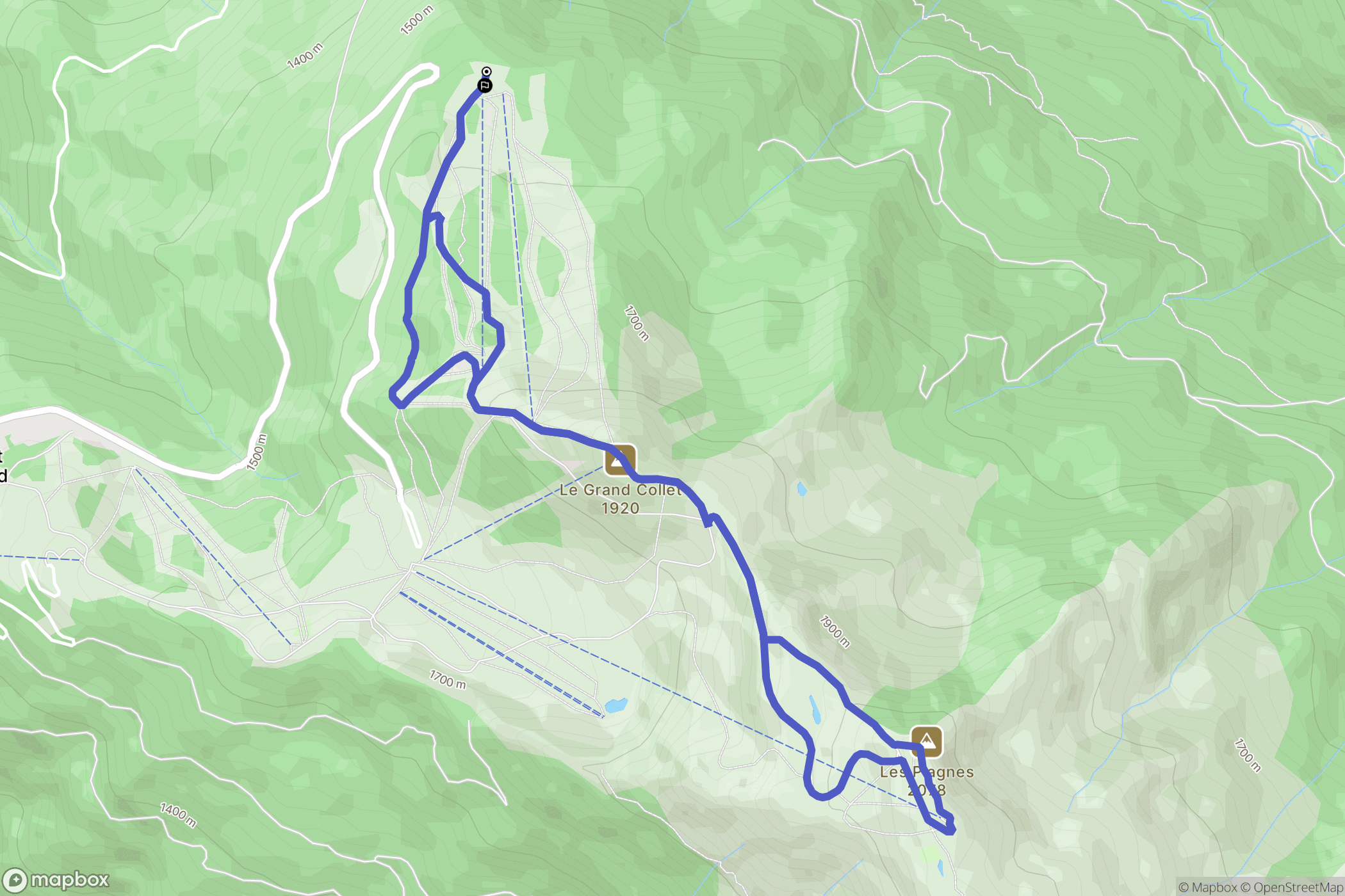 La Chapelle-du-Bard : carte du parcours de randonnée - France