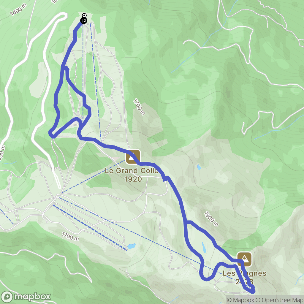 La Chapelle-du-Bard : carte du parcours de randonnée - France