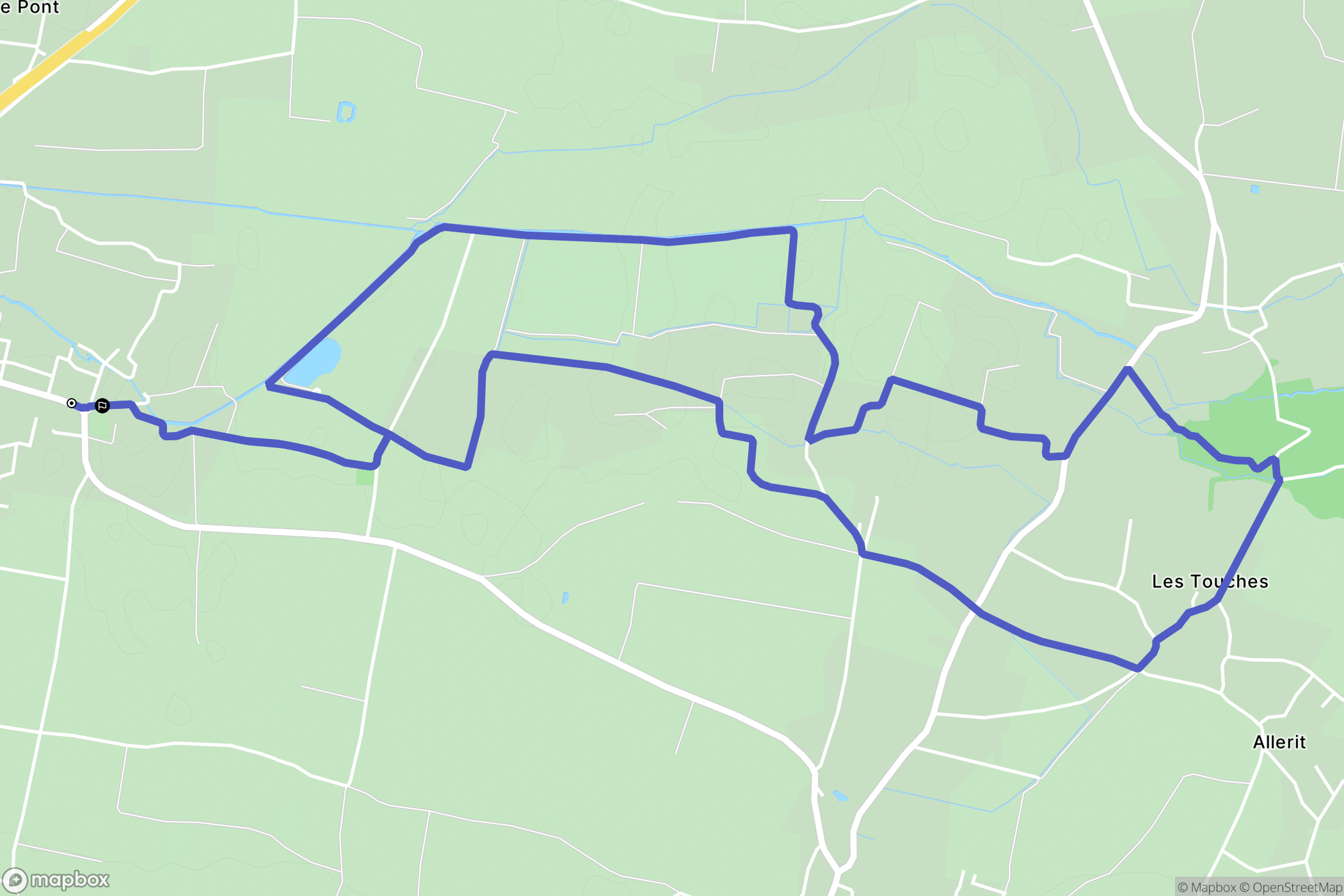 Épannes : carte du parcours de randonnée - France