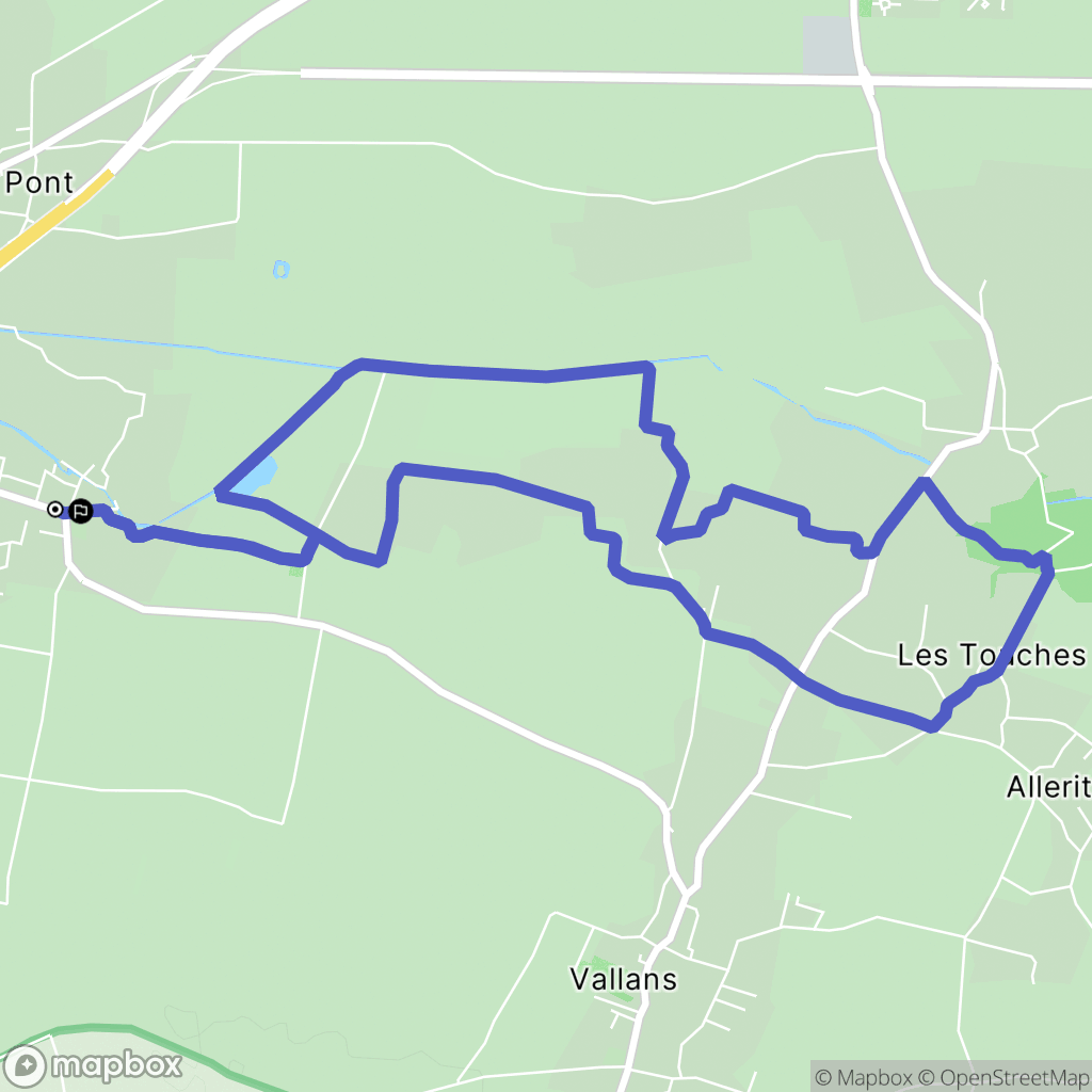 Épannes : carte du parcours de randonnée - France