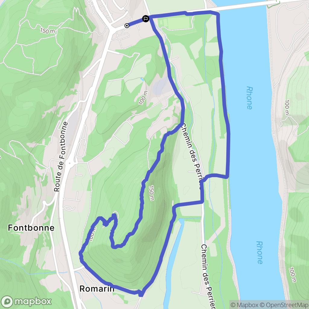 Viviers : carte du parcours de randonnée - France