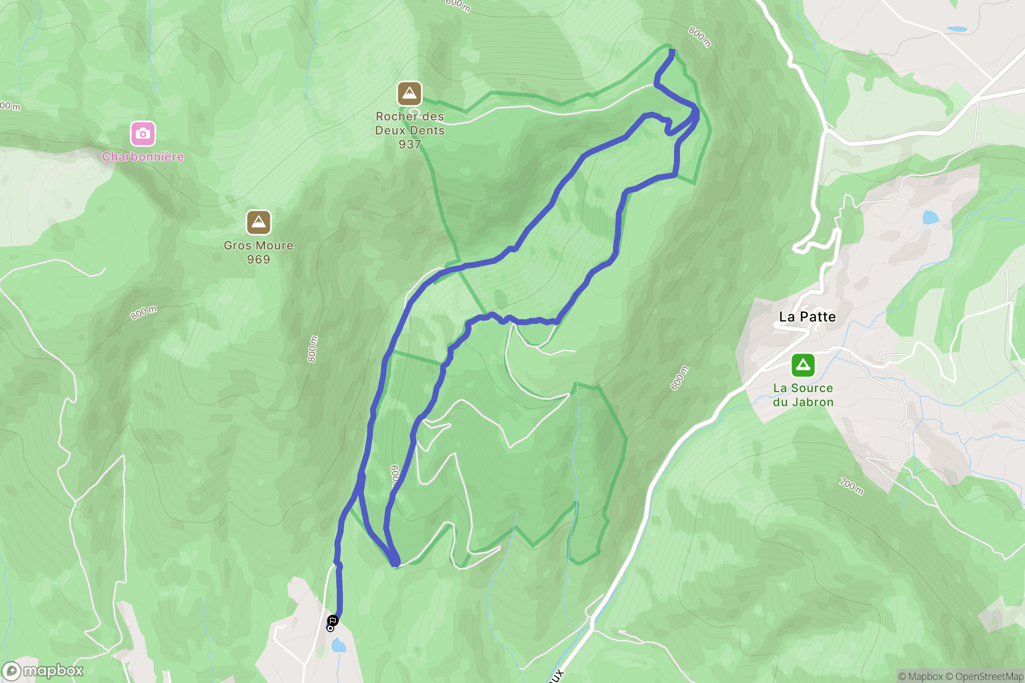 Dieulefit : carte du parcours de randonnée - France