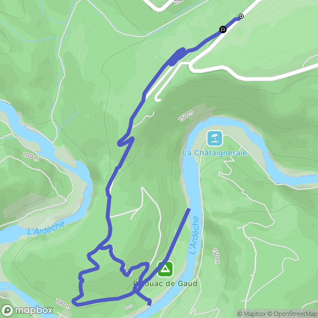 Saint Remèze : carte du parcours de randonnée - France