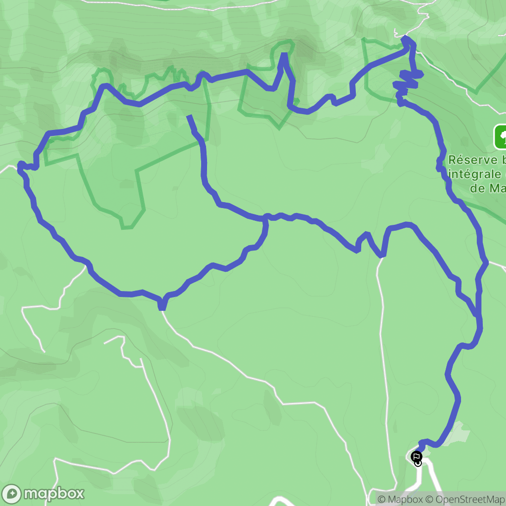 Veyreau : carte du parcours de randonnée - France