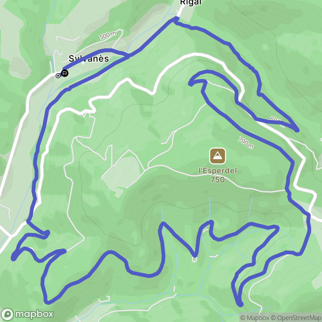 Sylvanès : carte du parcours de randonnée - France