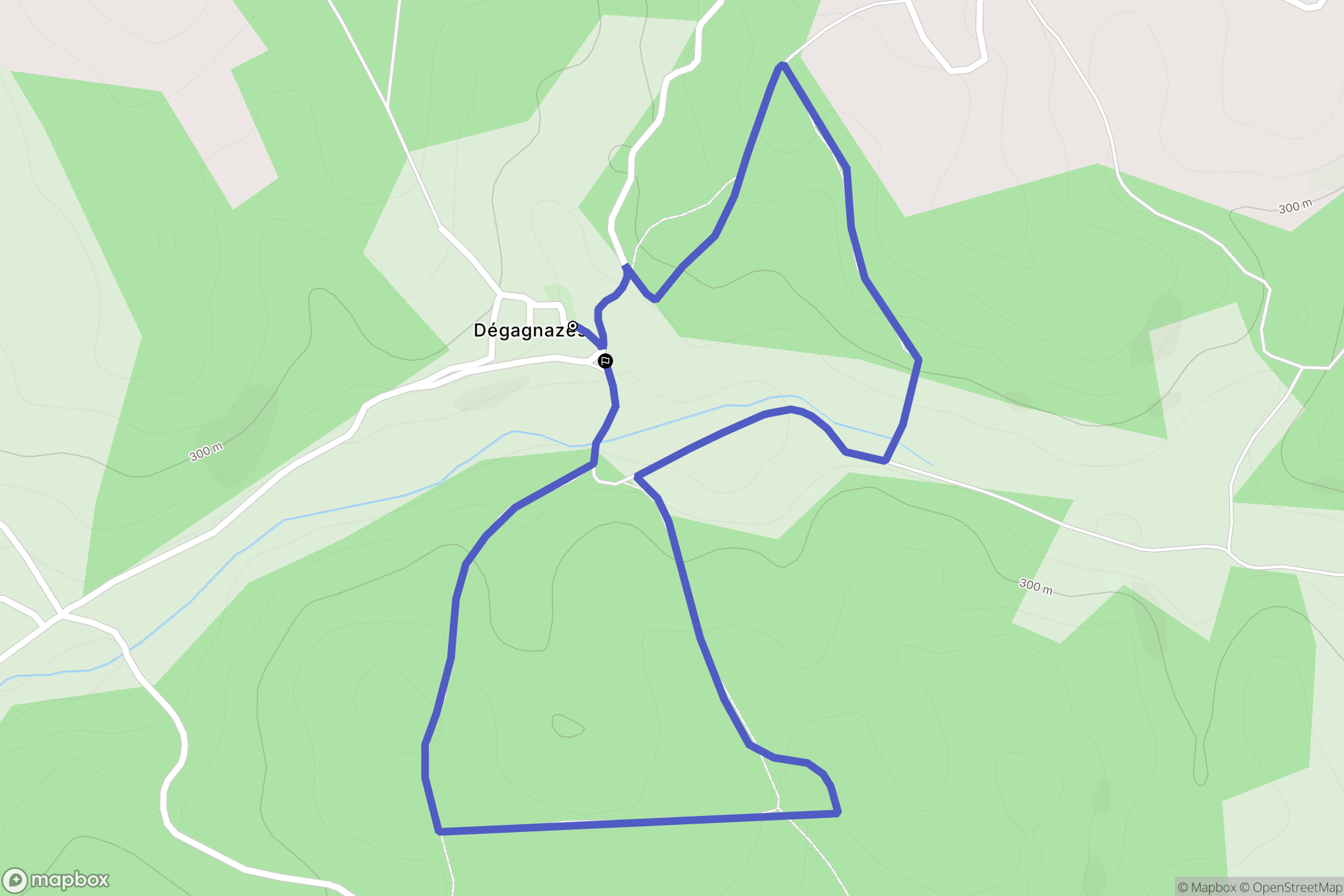 Peyrilles : carte du parcours de randonnée - France