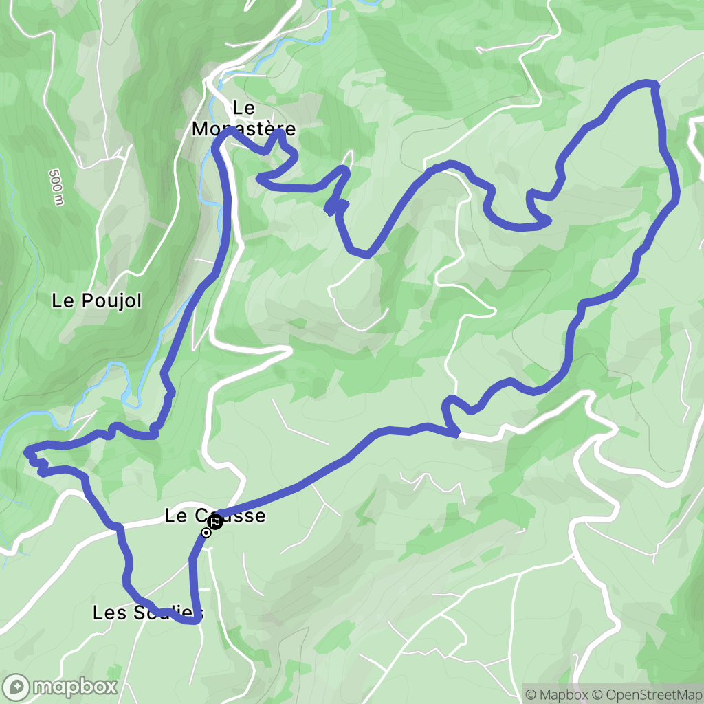 Coubisou : carte du parcours de randonnée - France