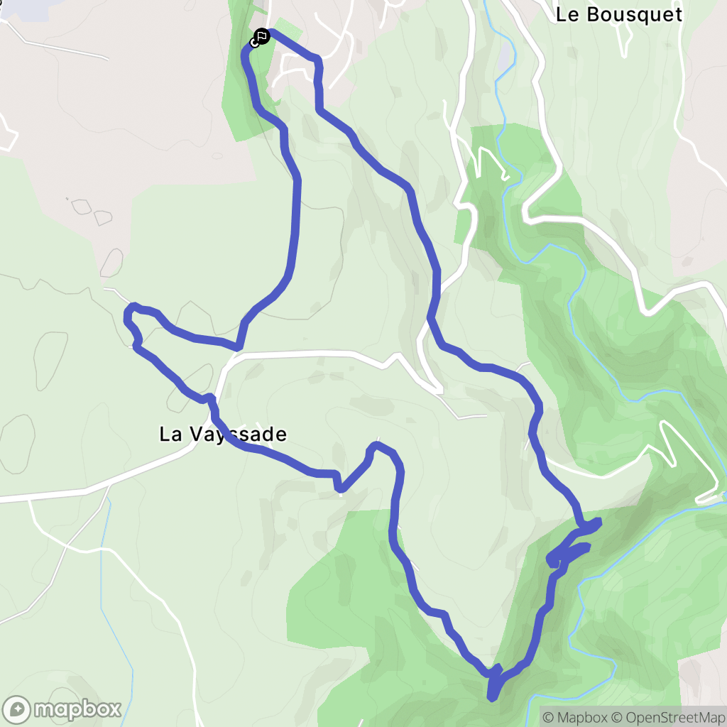 Brommat : carte du parcours de randonnée - France