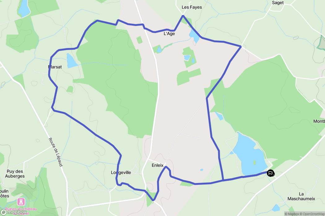 Budelière : carte du parcours de randonnée - France