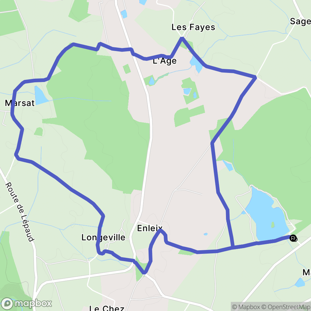 Budelière : carte du parcours de randonnée - France