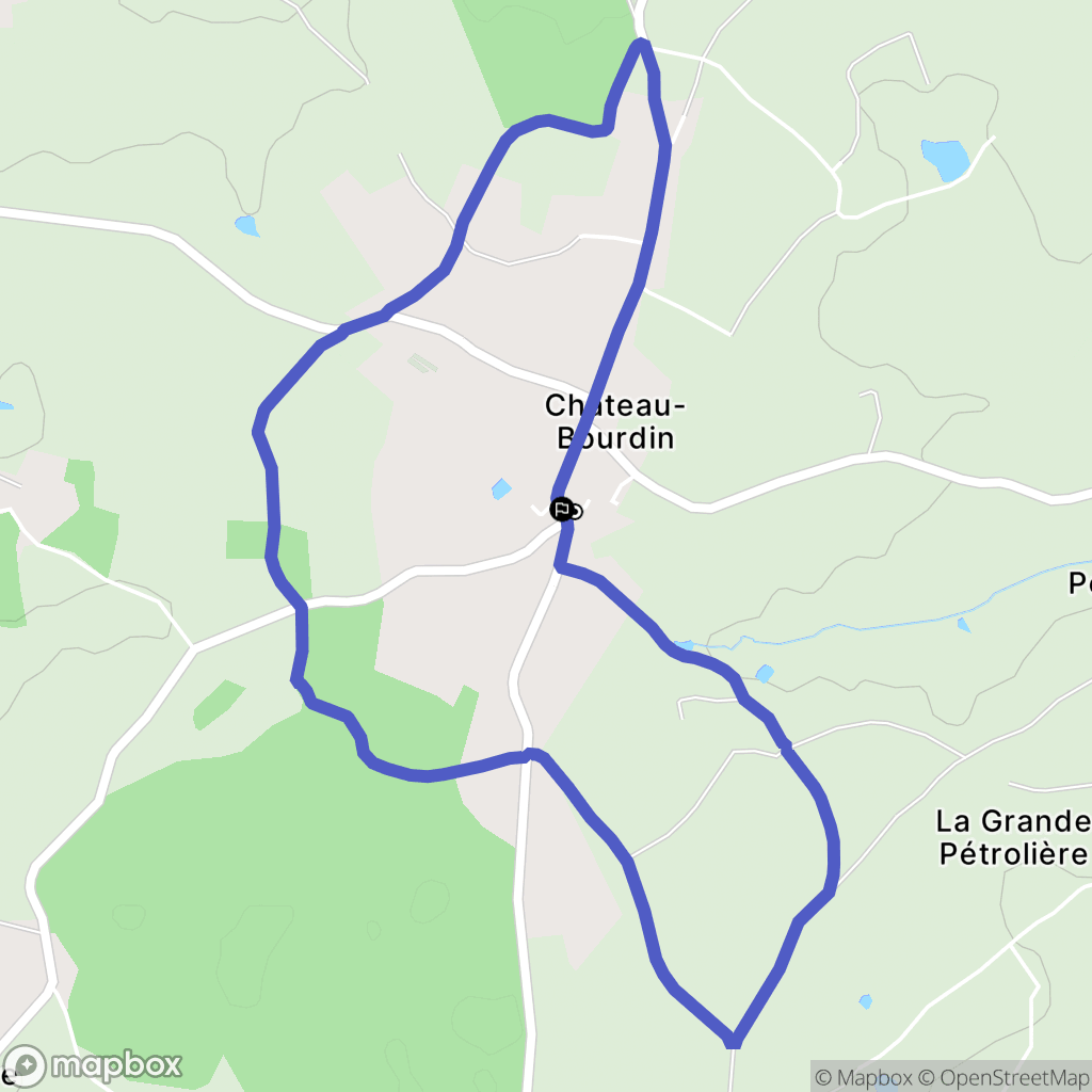 Saint-Pardoux-Soutiers : carte du parcours de randonnée - France
