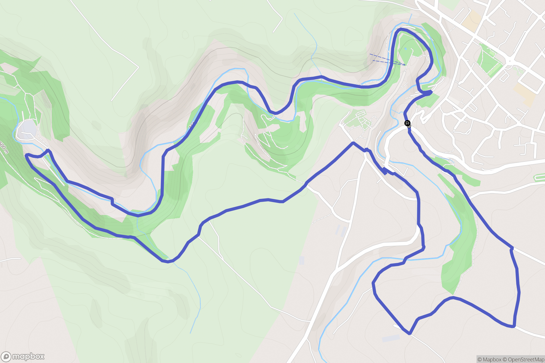 Bozouls : carte du parcours de randonnée - France
