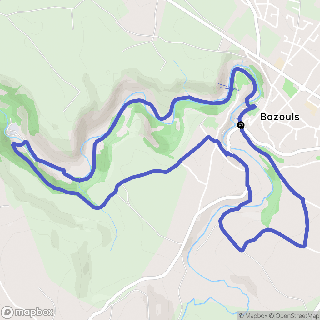 Bozouls : carte du parcours de randonnée - France