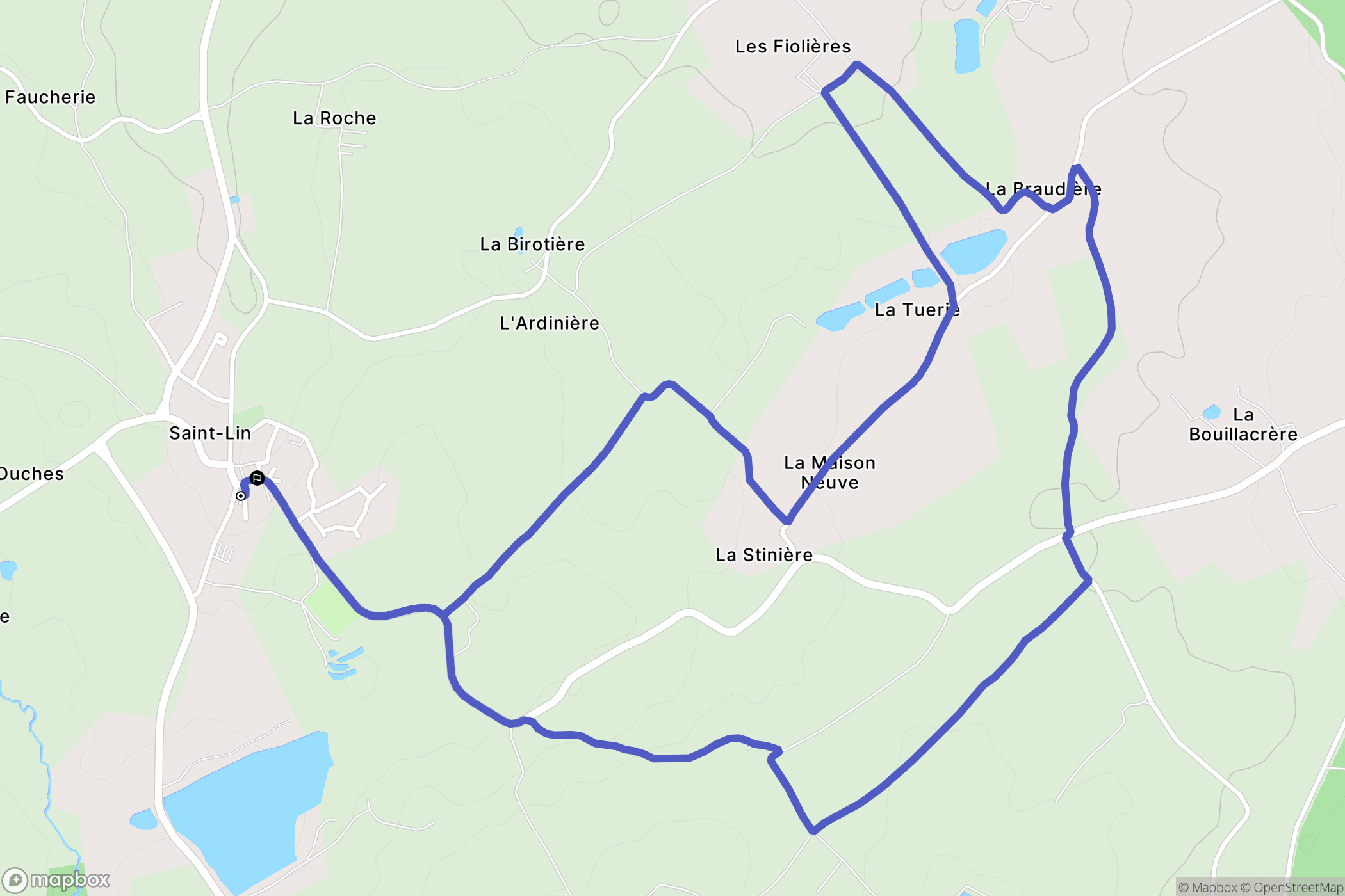 Saint-Lin : carte du parcours de randonnée - France
