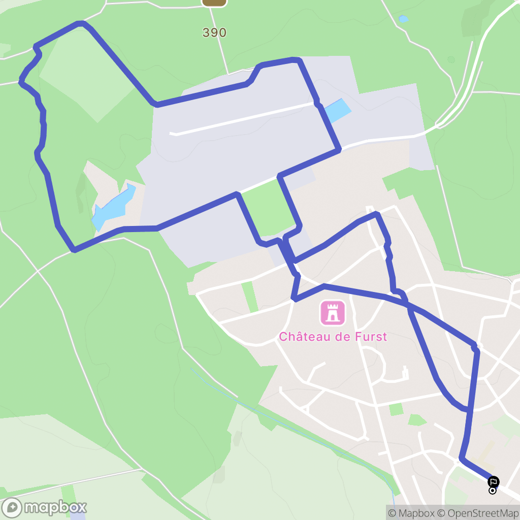 Folschviller : carte du parcours de randonnée - France
