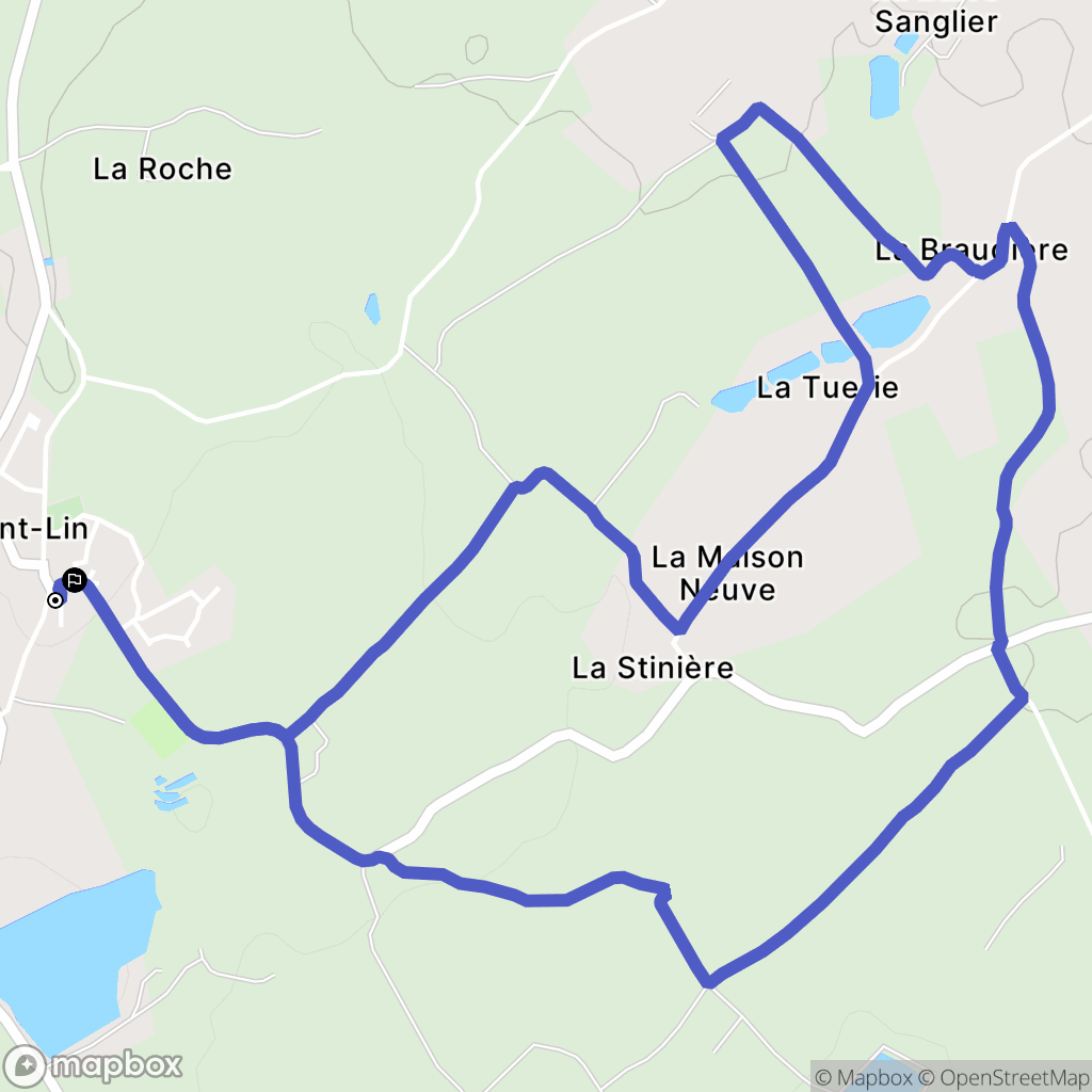 Saint-Lin : carte du parcours de randonnée - France
