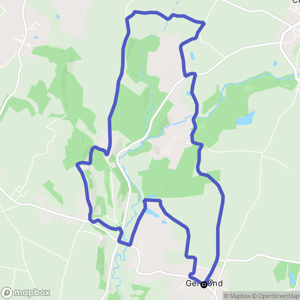 Germond-Rouvre : carte du parcours de randonnée - France