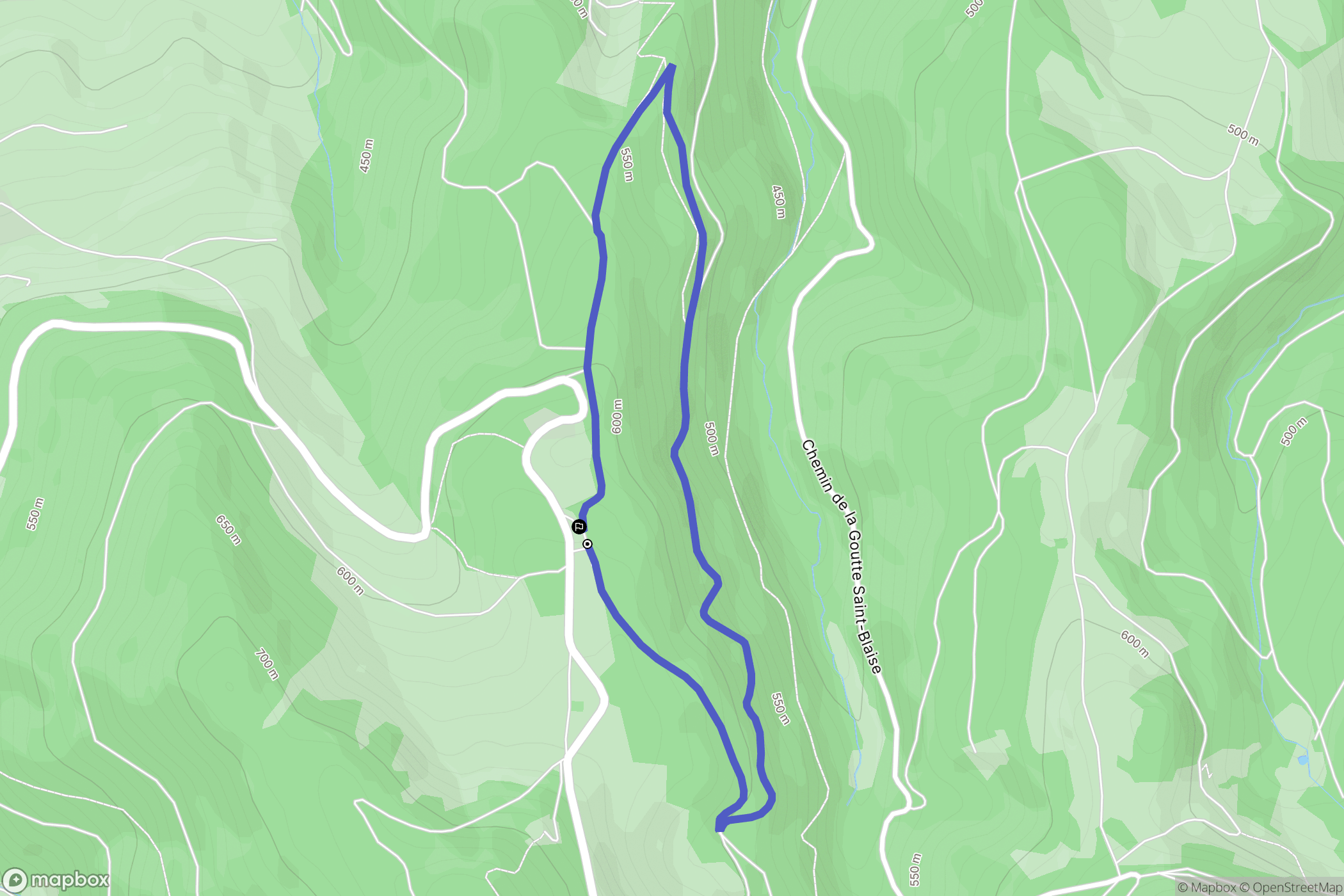 Sainte-Marie-aux-Mines : carte du parcours de randonnée - France