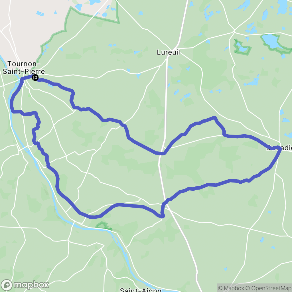 Tournon-Saint-Martin : carte du parcours de randonnée - France