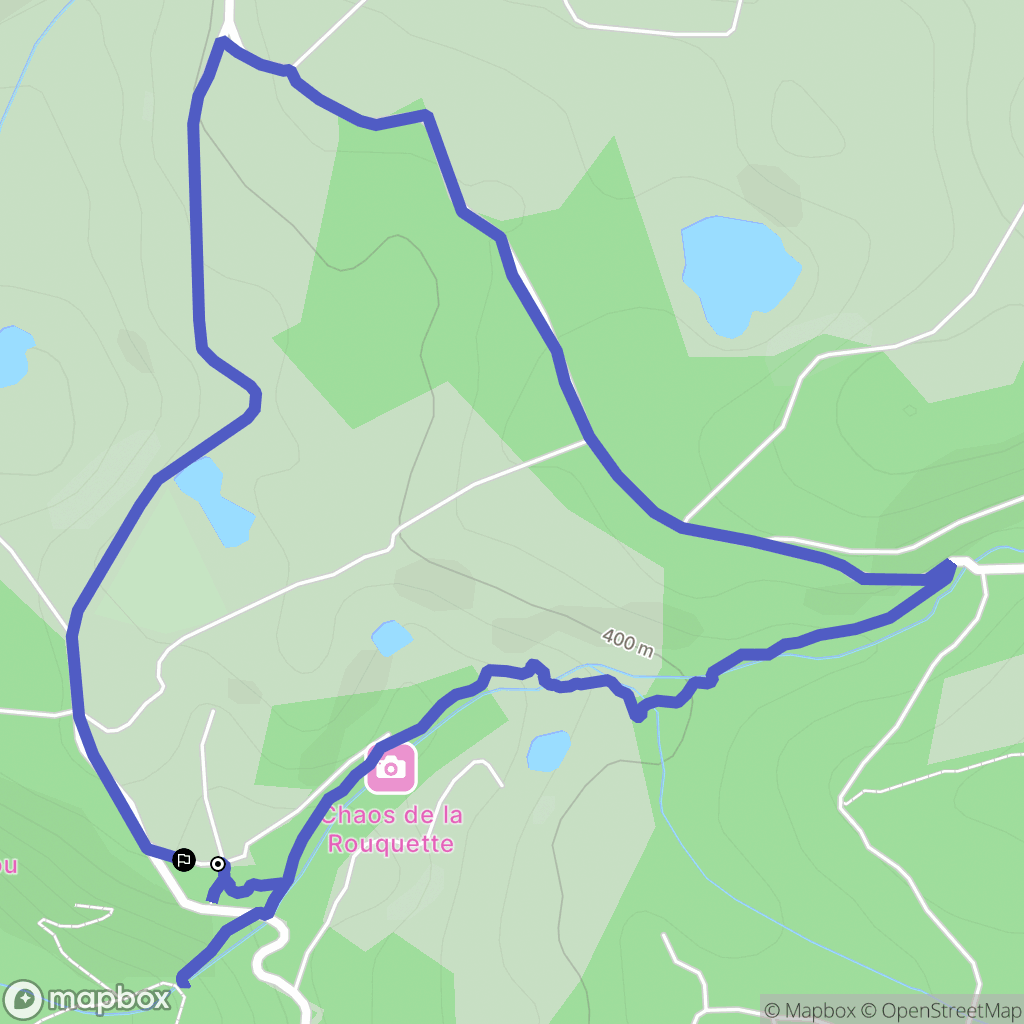 Burlats : carte du parcours de randonnée - France
