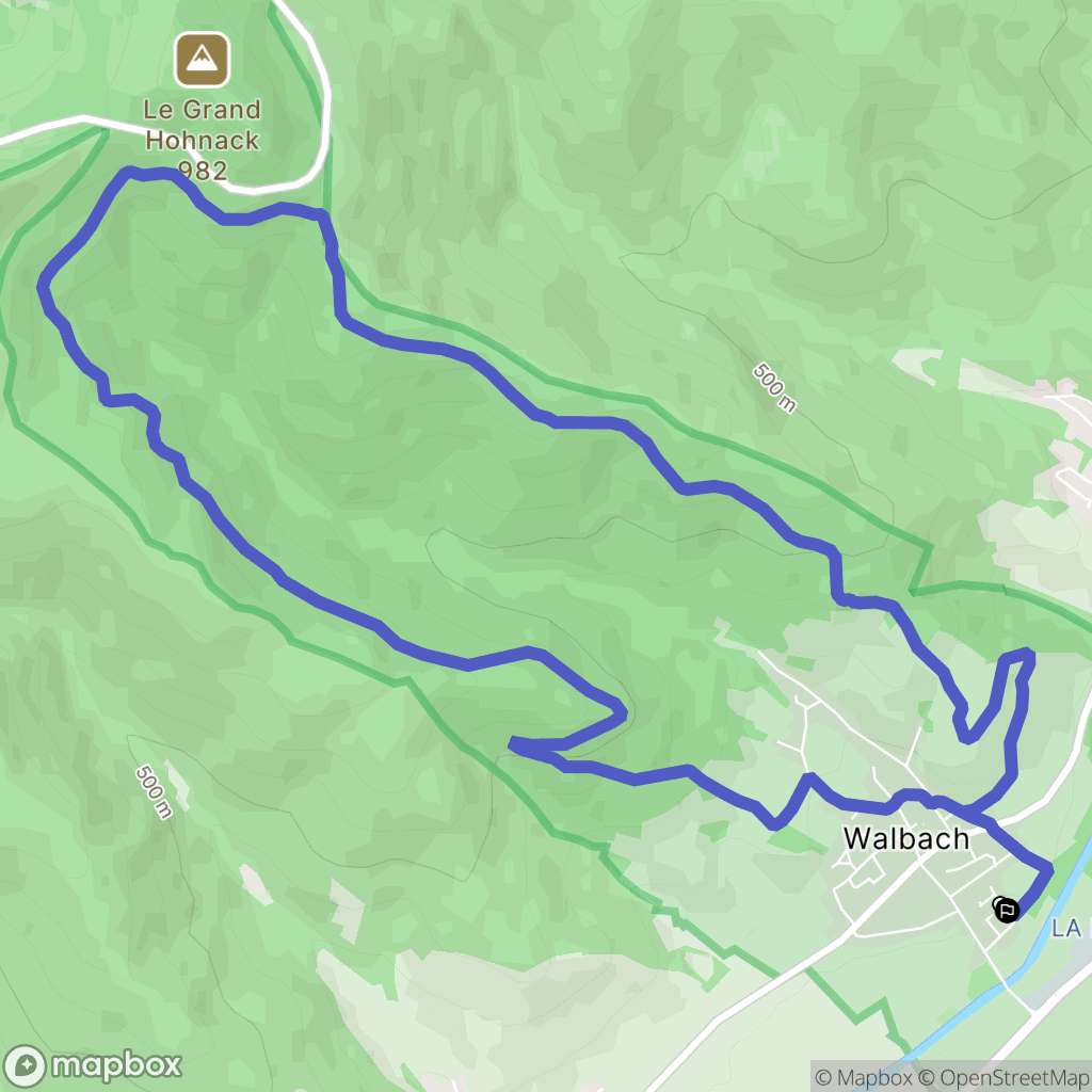 Walbach : carte du parcours de randonnée - France