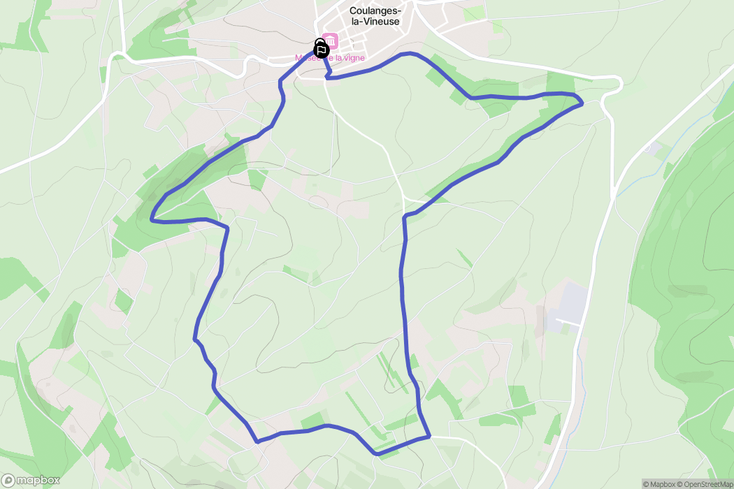 Coulanges-la-Vineuse : carte du parcours de randonnée - France