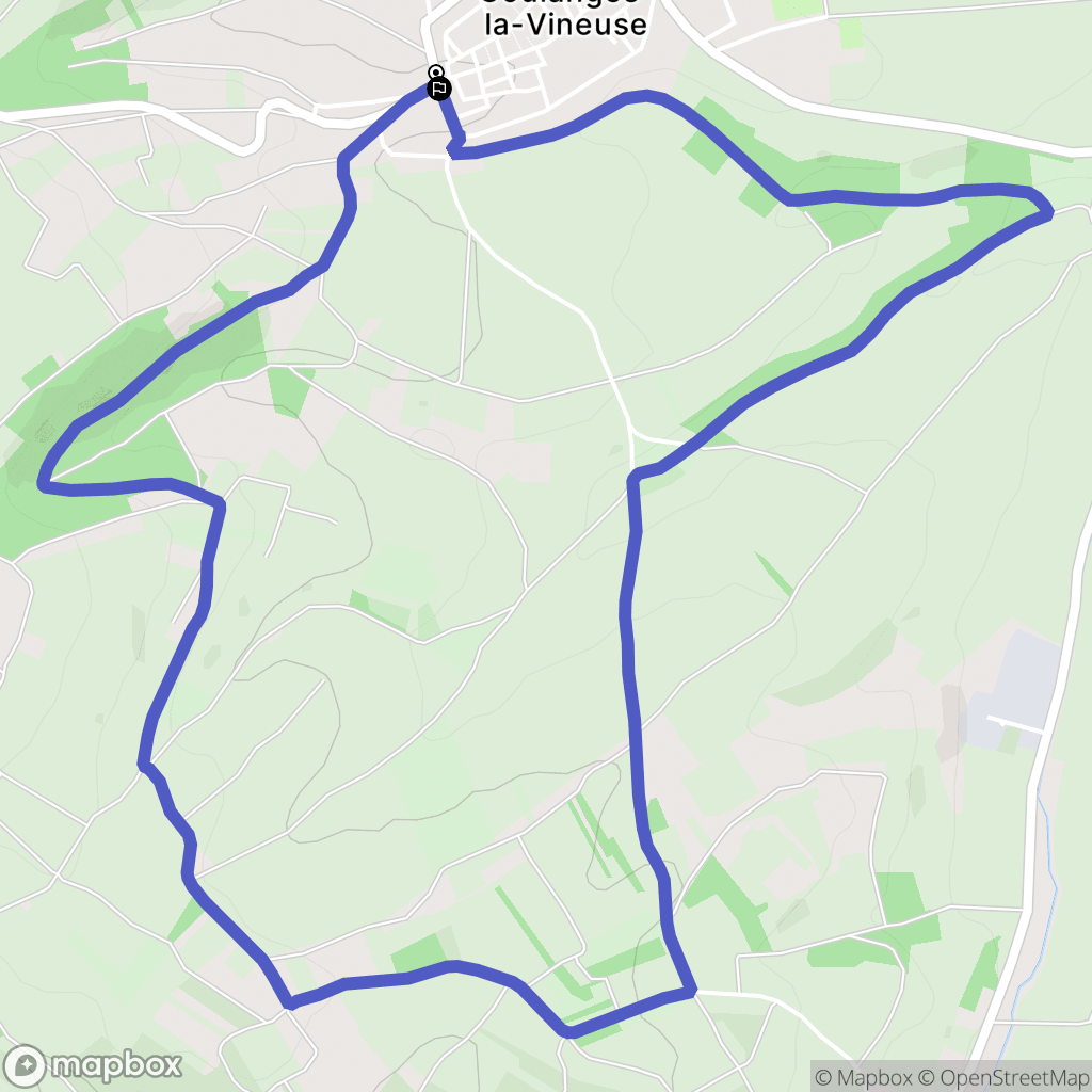 Coulanges-la-Vineuse : carte du parcours de randonnée - France