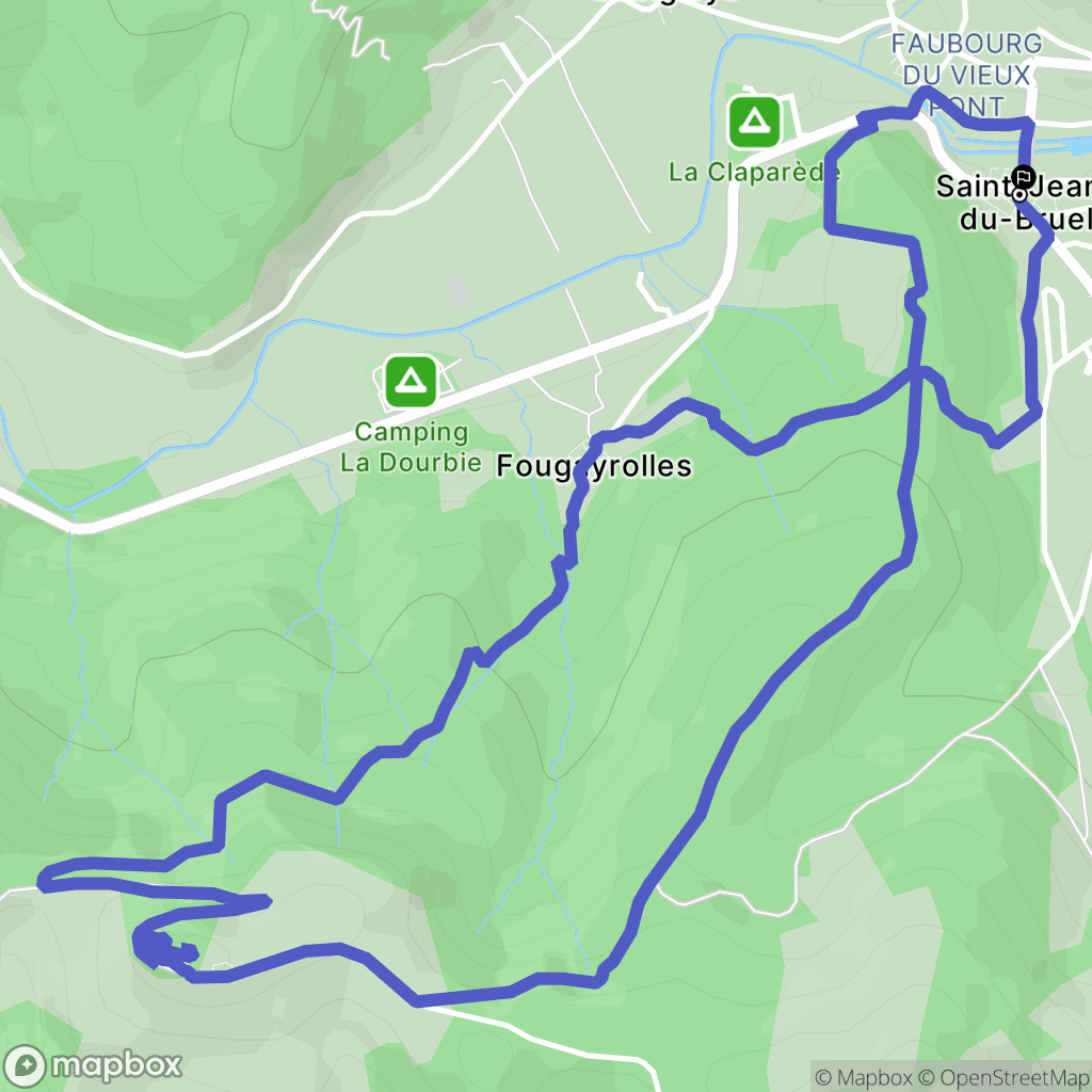 Saint-Jean-du-Bruel : carte du parcours de randonnée - France