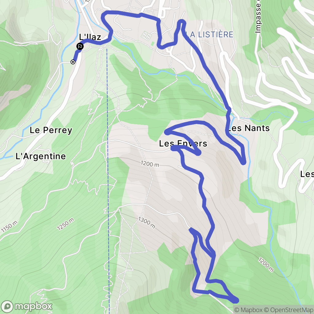 Beaufort : carte du parcours de randonnée - France