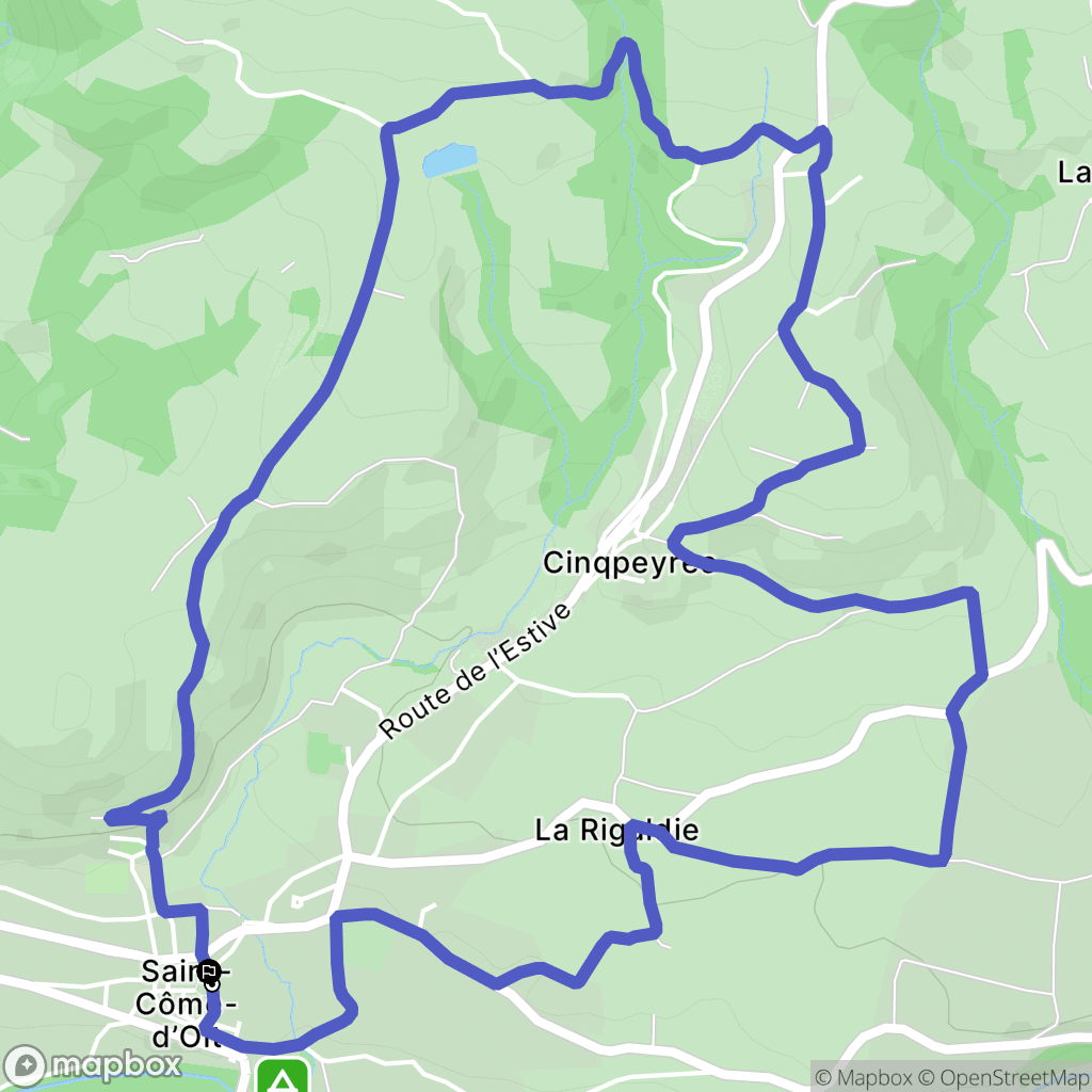 Saint-Côme-d'Olt : carte du parcours de randonnée - France