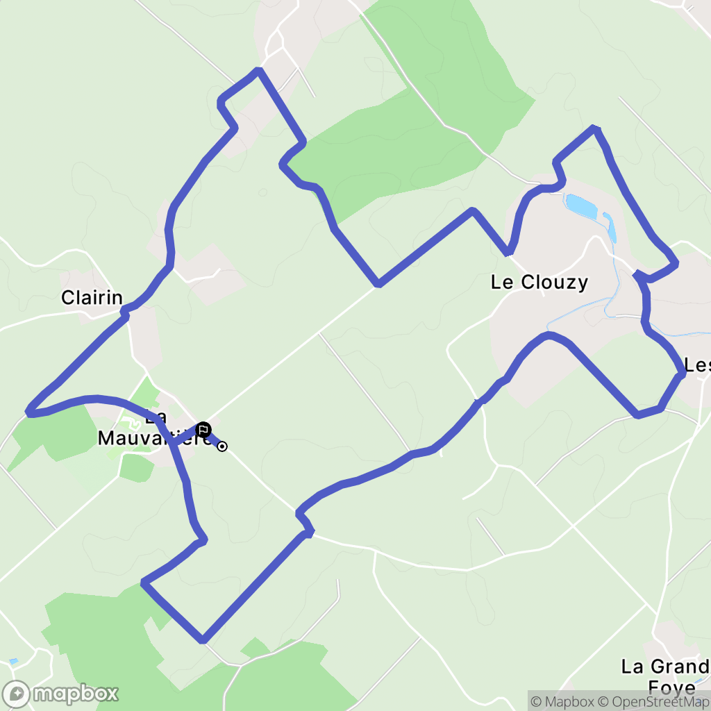 Lezay : carte du parcours de randonnée - France