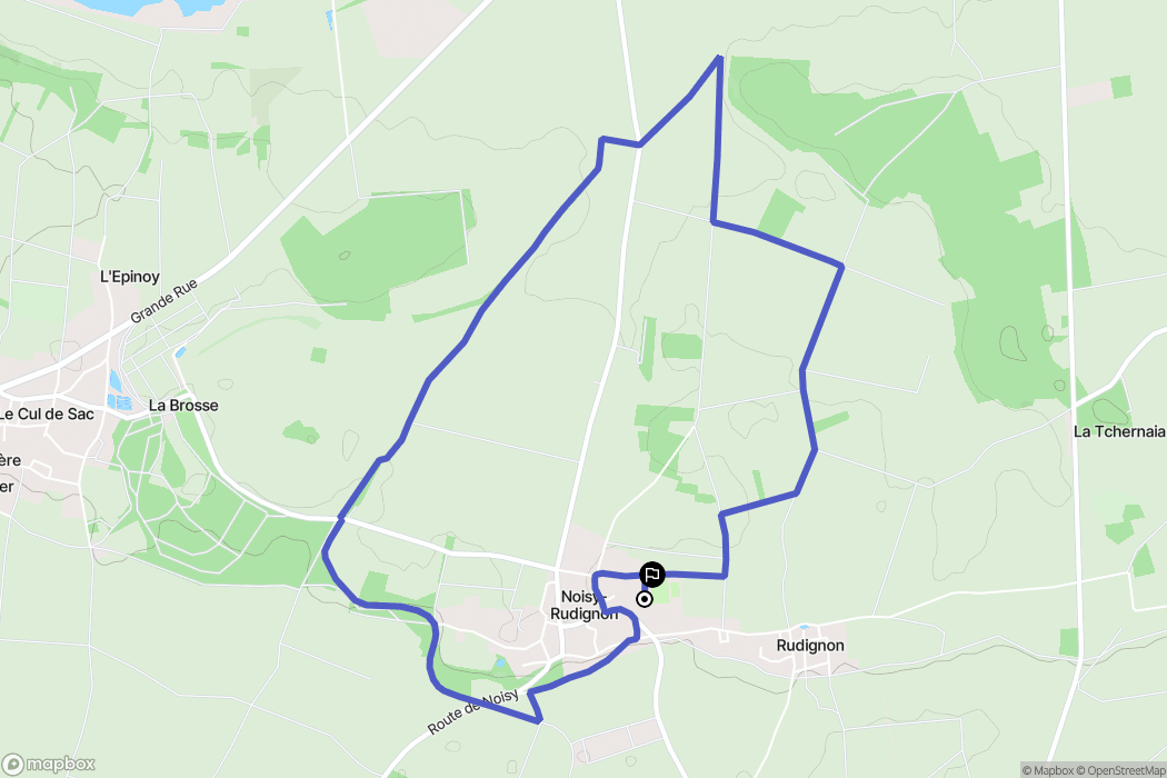 Noisy-Rudignon : carte du parcours de randonnée - France