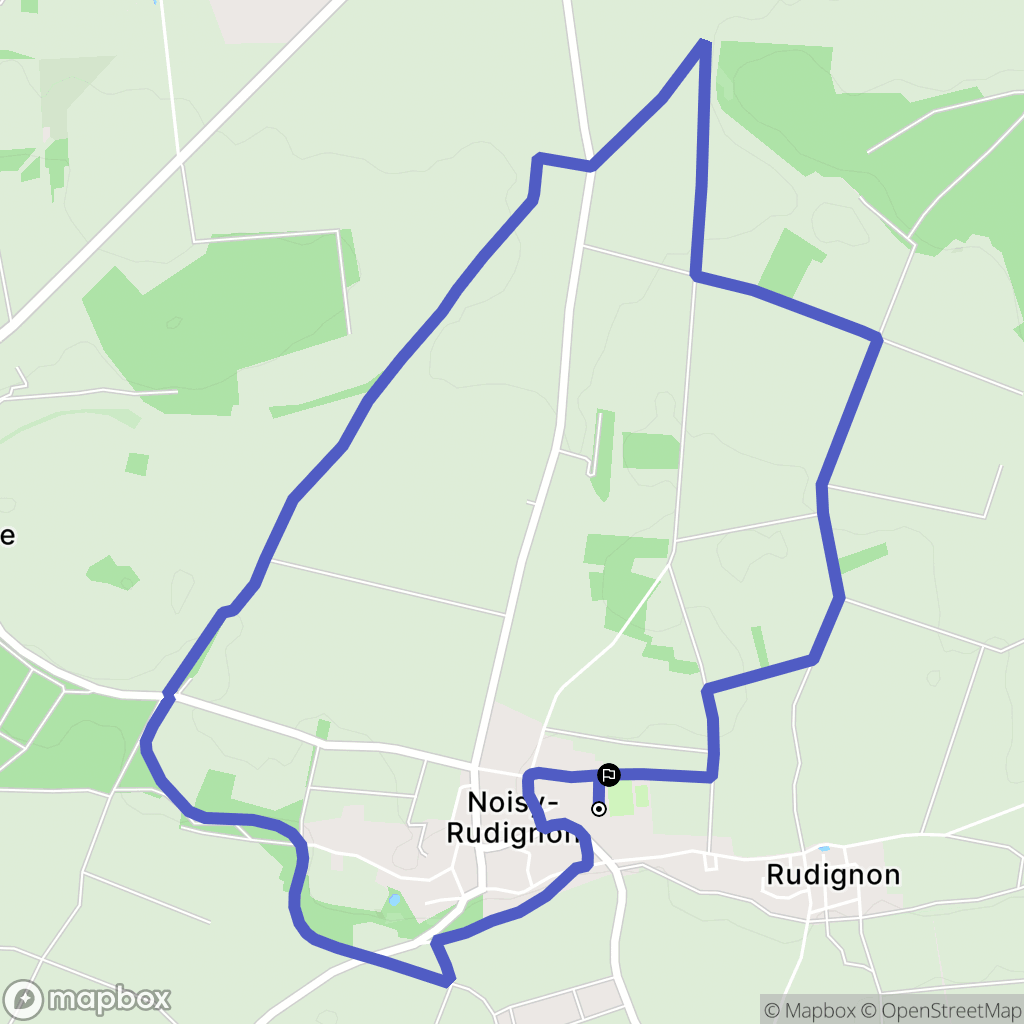 Noisy-Rudignon : carte du parcours de randonnée - France