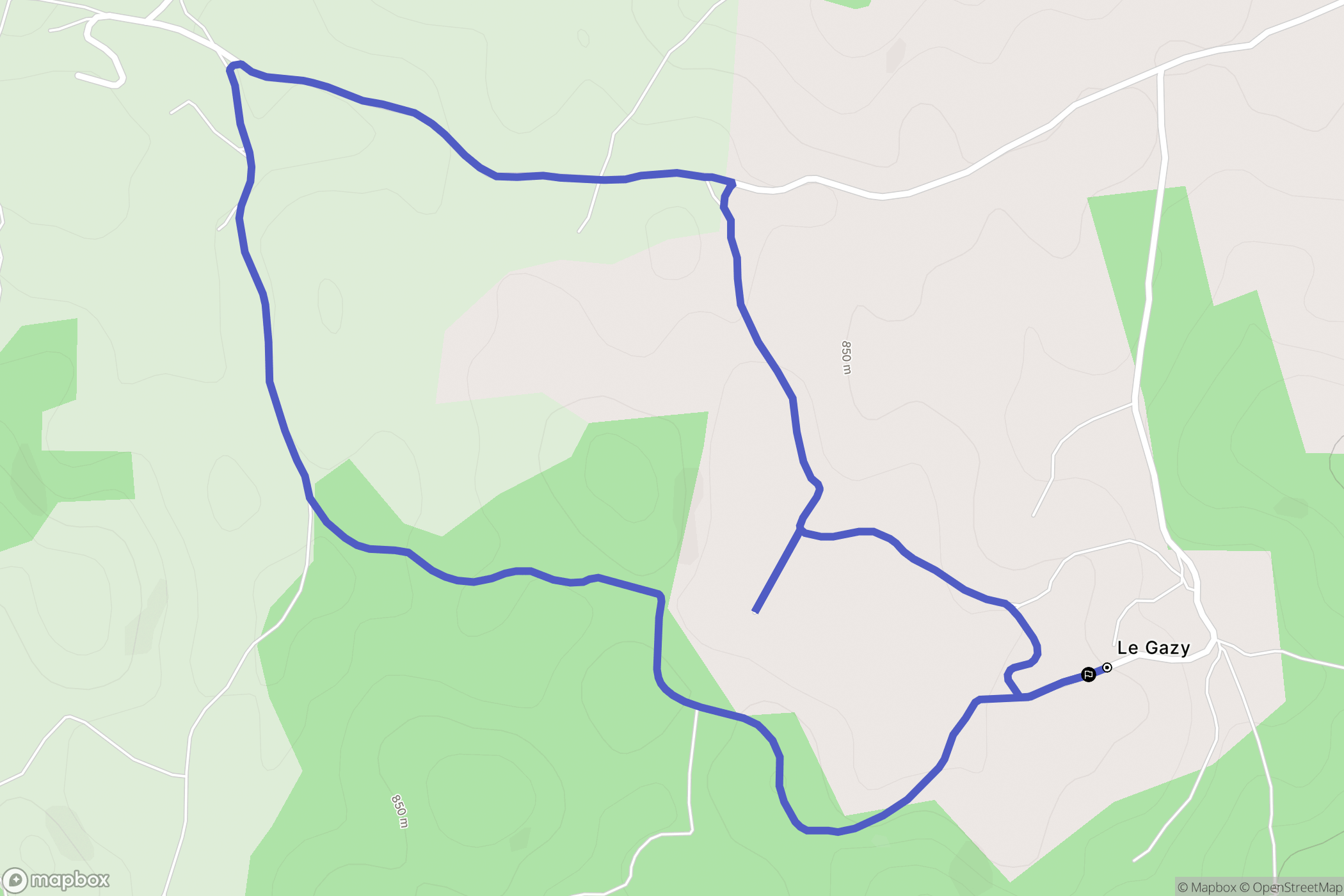 Chanac : carte du parcours de randonnée - France