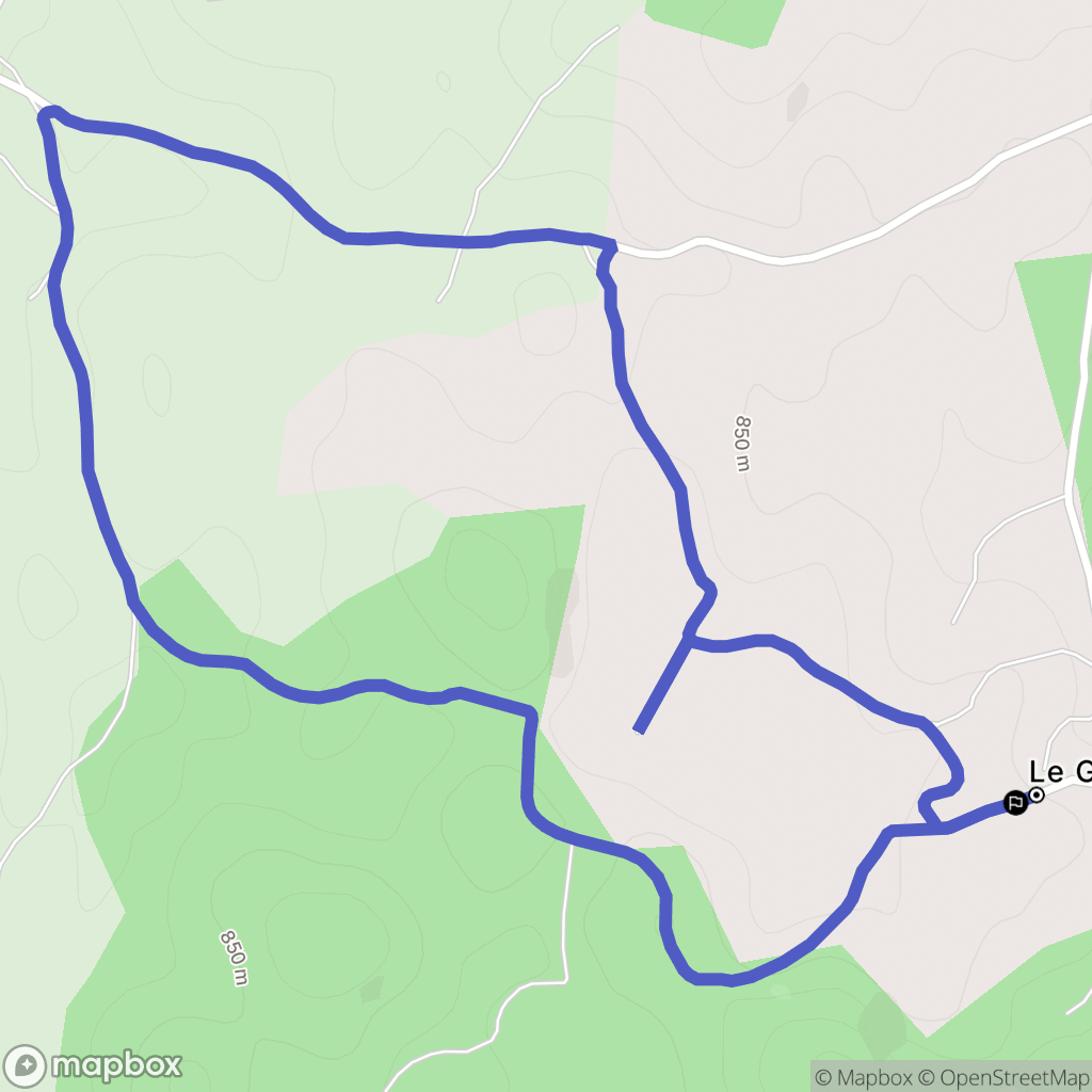 Chanac : carte du parcours de randonnée - France