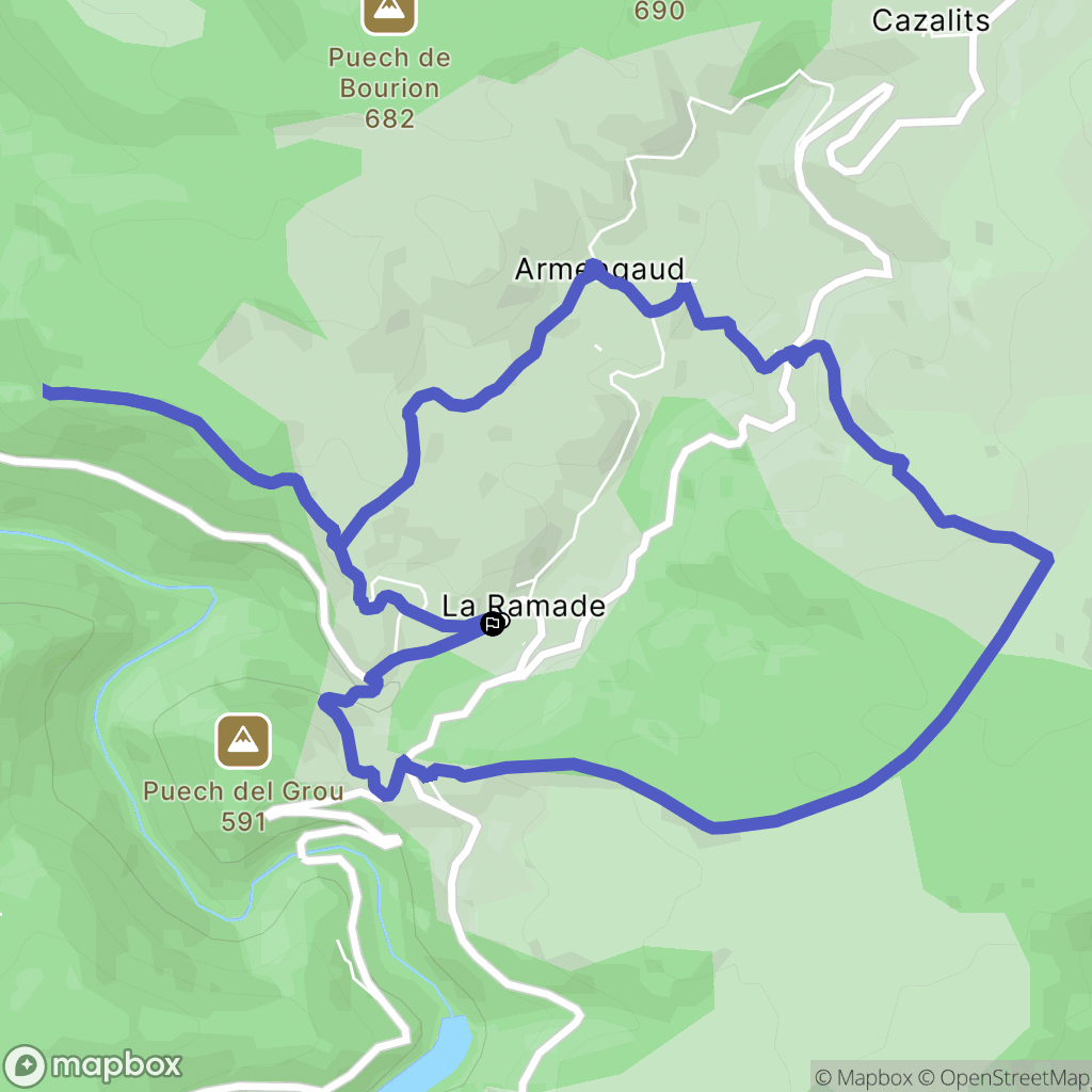 Fontrieu : carte du parcours de randonnée - France