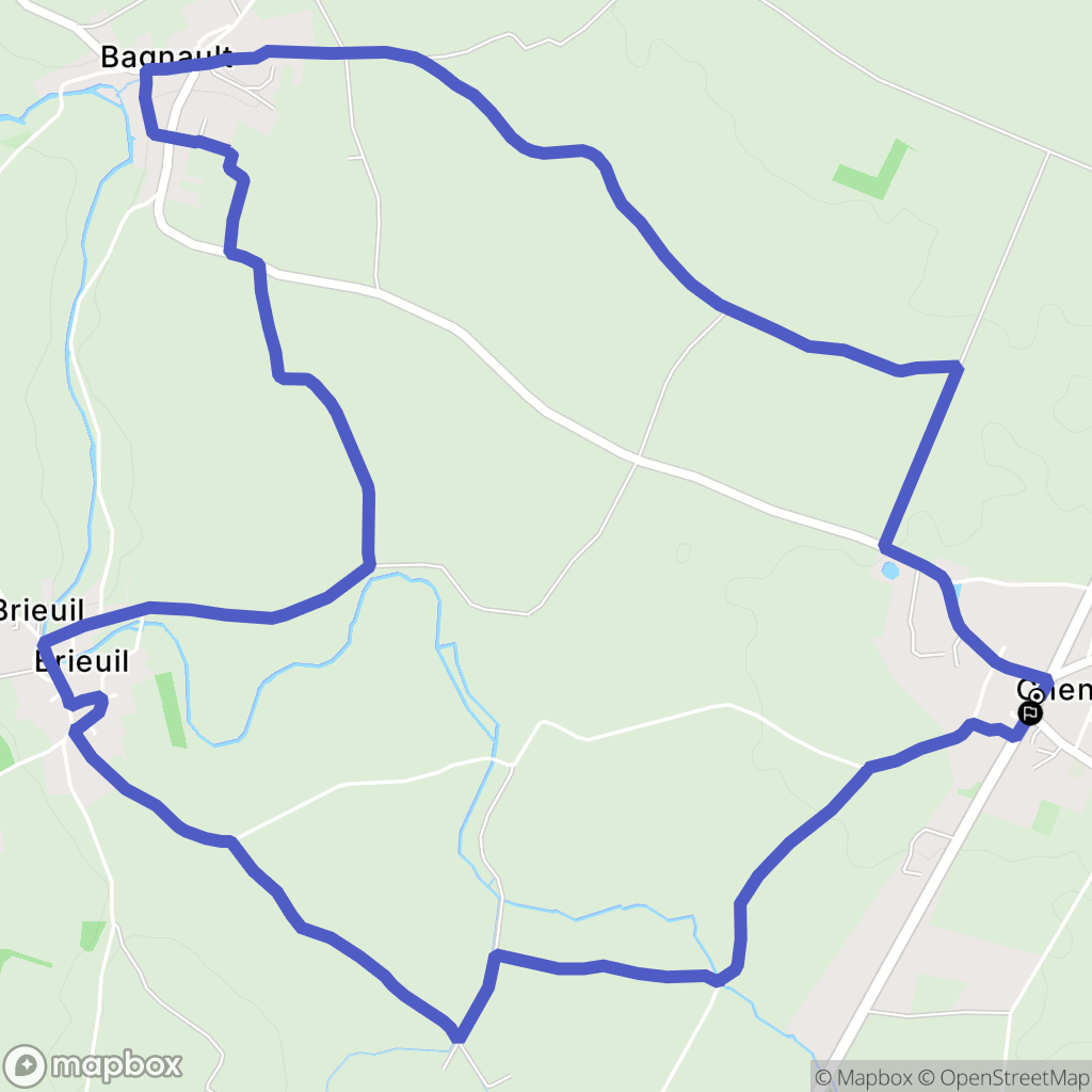 Chenay : carte du parcours de randonnée - France