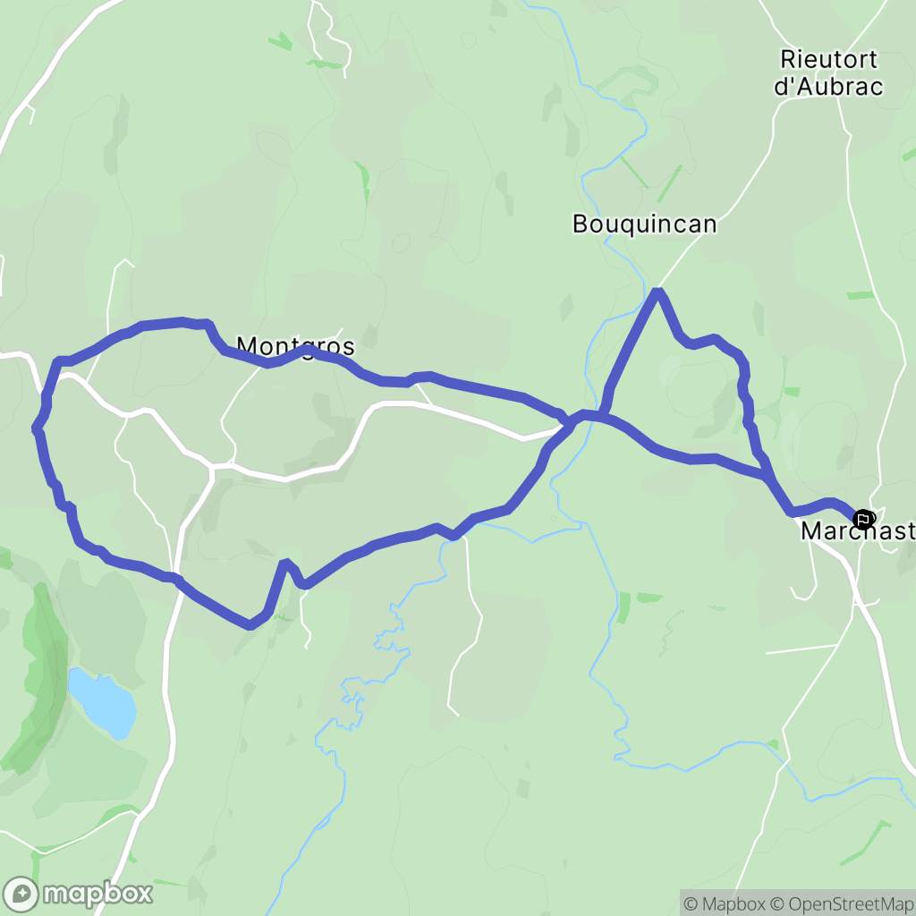 Marchastel : carte du parcours de randonnée - France