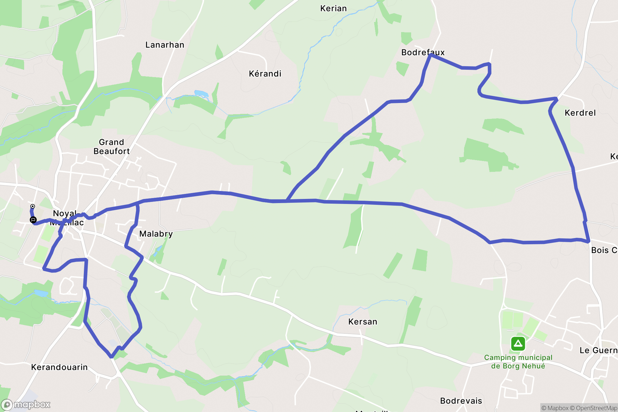 Noyal-Muzillac : carte du parcours de randonnée - France