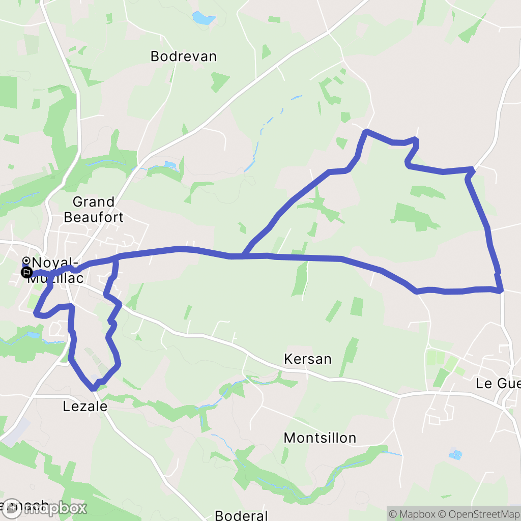 Noyal-Muzillac : carte du parcours de randonnée - France