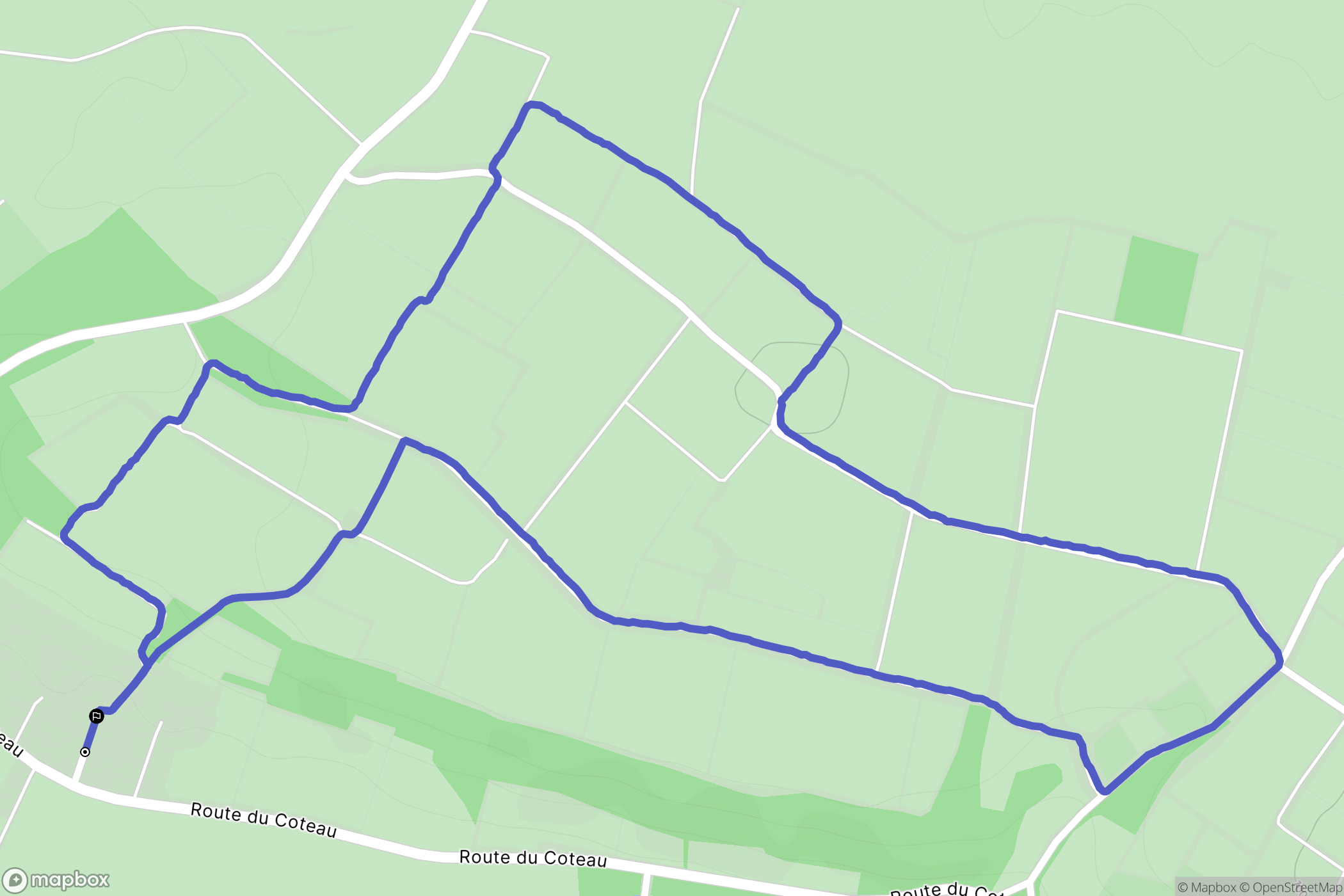 Les Verchers-sur-Layon : carte du parcours de randonnée - France