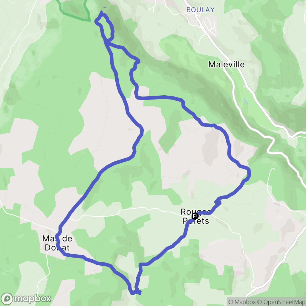 La Canourgue : carte du parcours de randonnée - France