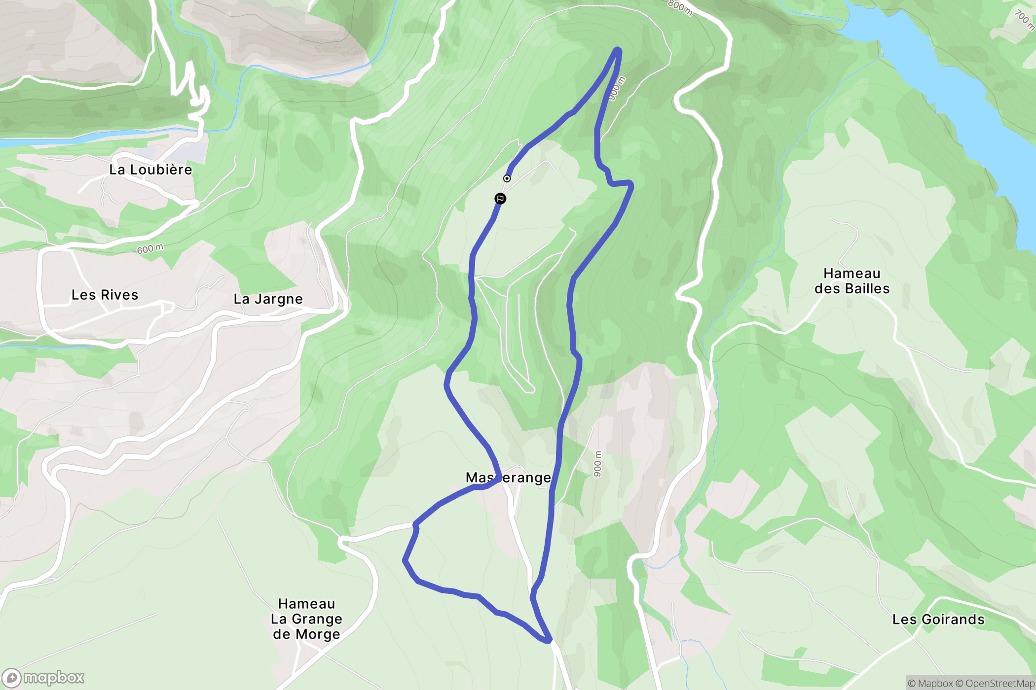 Châtel-en-Trièves : carte du parcours de randonnée - France