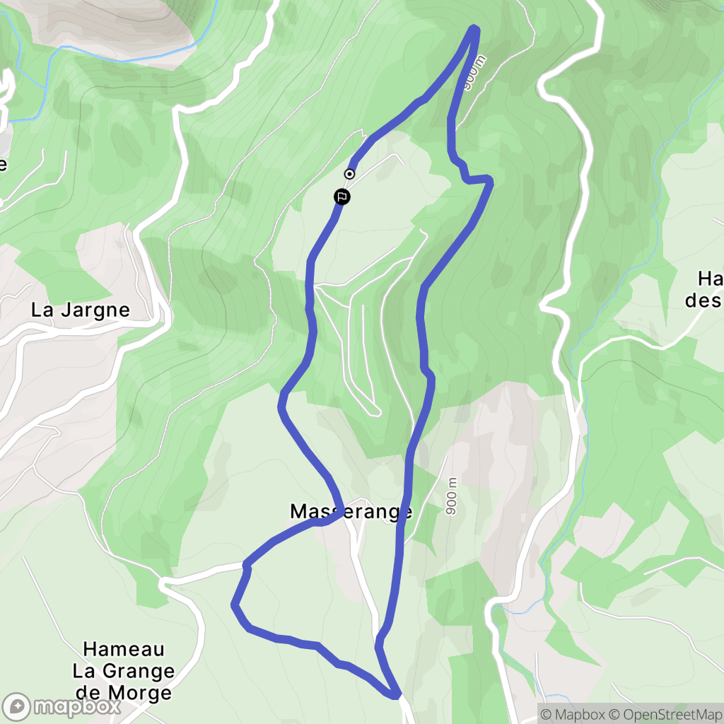 Châtel-en-Trièves : carte du parcours de randonnée - France
